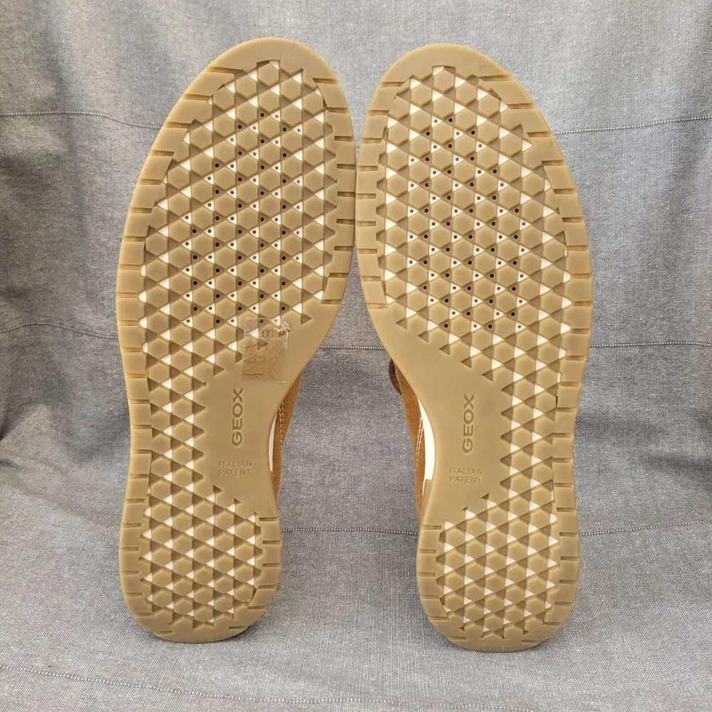 Geox Kapha Suede Sneaker Low Top Dark Yellow Size 41 Or 27cm